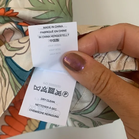 Silk Tie Back Blouse - Picture 5 of 5